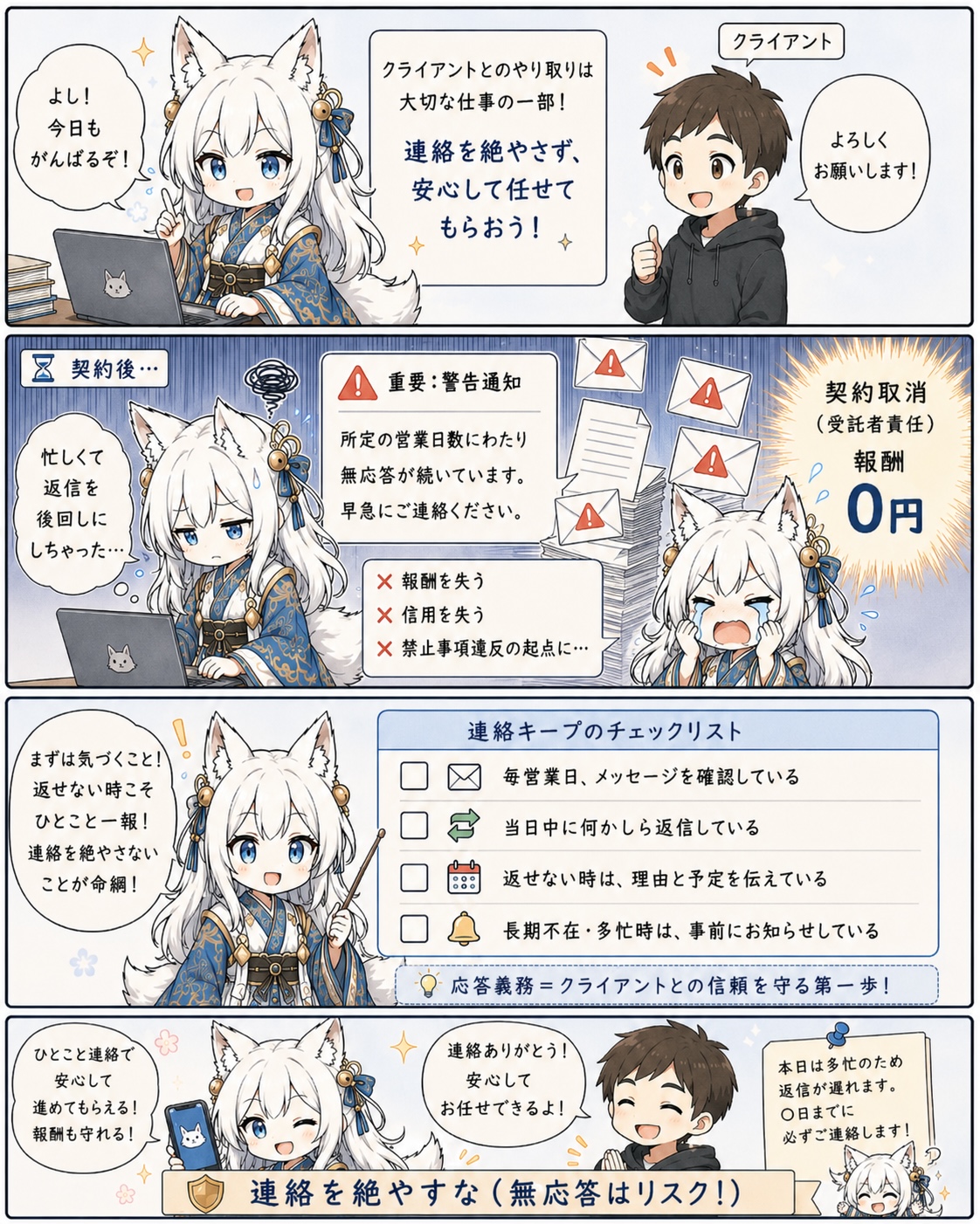 巻三 連絡を絶やすな のまんが